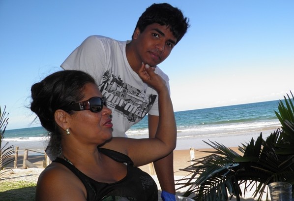 David recebeu o carinho da mamãe, Norma Ribeiro