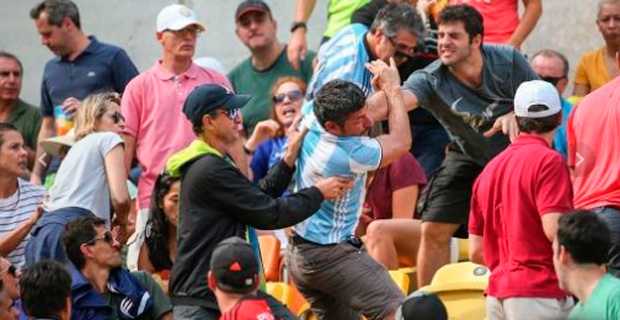 Os argentinos fazem caldeirão mesmo em jogos de tênis - e o Brasil irá  enfrentá-los