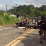 GANDÚ: ACIDENTE COM CAMINHÃO TANQUE DEIXA QUATRO MORTOS NA BR-101