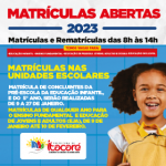 ITACARÉ: MATRICULAS ABERTAS-2023