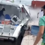 LANCHA COM  22 PASSAGEIROS A BORDO PEGA FOGO EM TRAVESSIA PARA MORRO DE SÃO PAULO