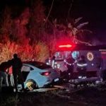 QUATRO PESSOAS FICAM FERIDAS EM ACIDENTE NO TREVO DA BR-330 COM A  BR-101 PRÓXIMO A UBAITABAO