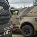 SUSPEITO ATINGE ROSTO DE  PM  COM DISPARO DE ESTILINGUE DURANTE PERSEGUIÇÃO EM POÇÕES
