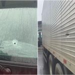 IBIRAPITANGA: VIDEO MOSTRA MOMENTO EM QUE CAMINHÃO É ALVO DE TIROS DURANTE TENTATIVA DE ASSALTO NA BR-101
