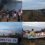 PROTESTO FECHA BR NO NORTE DA BAHIA; EM LAURO, SINDICALISTAS PEDEM SAÍDA DE TEMER