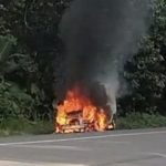 UBAITABA: FIORINO É DESTRUIDO PELA CHAMAS NA  BR-101, PRÓXIMO AO TREVO DE UBATA