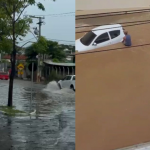 CARROS FICAM SUBMERSOS E COMÉRCIO REGISTRA PREJUIZO EM JEQUIÉ